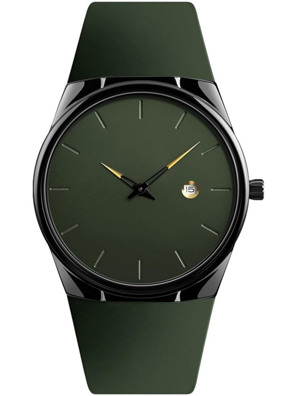 Unisex Green Casual Waterproof Analog Quartz Stylish Silicone Band Wrist Watch